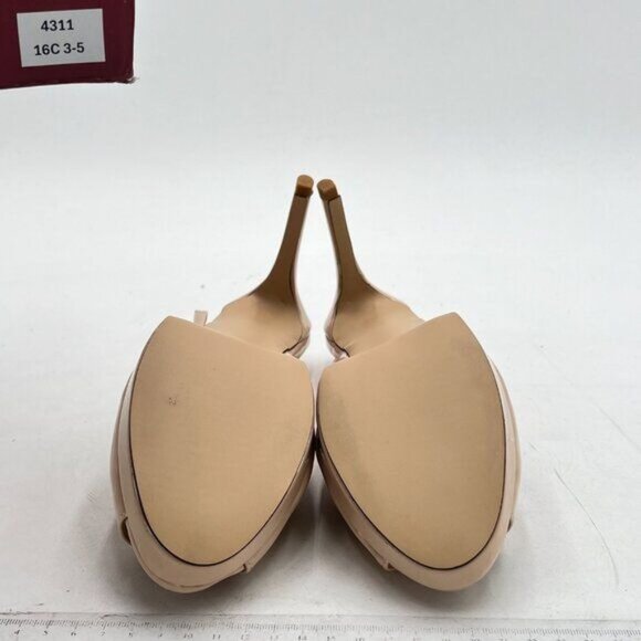 YDN Nude Sexy High Heels Pumps Peep Toe Platform Block Slingback Dress Shoes - Picture 7 of 8